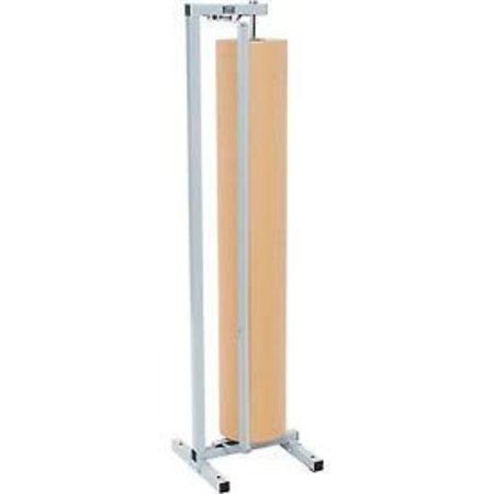 BULMAN PRODUCTS Bulman Products Vertical Paper Dispenser w/ Cutter, 48"W x 9" Dia. Roll Size, Light Gray R996-48